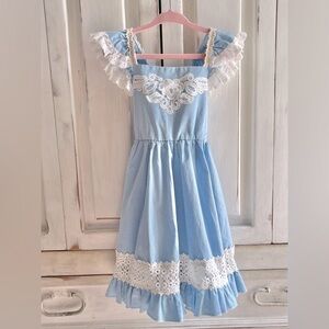NWT Think Pink pale blue pinafore sundress sz 3T